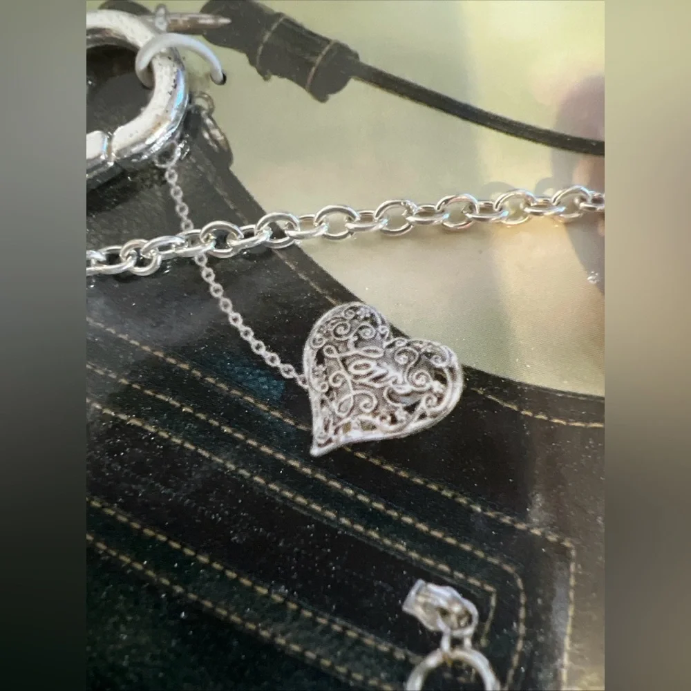 FROM HEART Metal Charm Clip on with Clasp 1.5" Love Romance Valentines - Picture 4 of 8